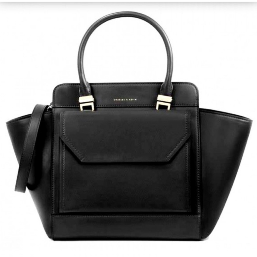 Charles & Keith Classic Black Tote Bag